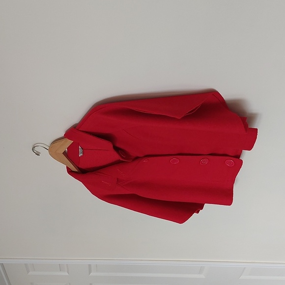 Chloe red bell sleeve copped jacket - Picture 3 of 14